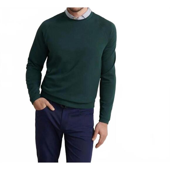 NEW PETER MILLAR cradle pique performance sweater in nordic pine